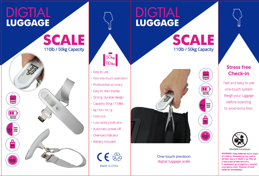 Promo item- Digital luggage scale for travel-No more overweight baggage fees by using this